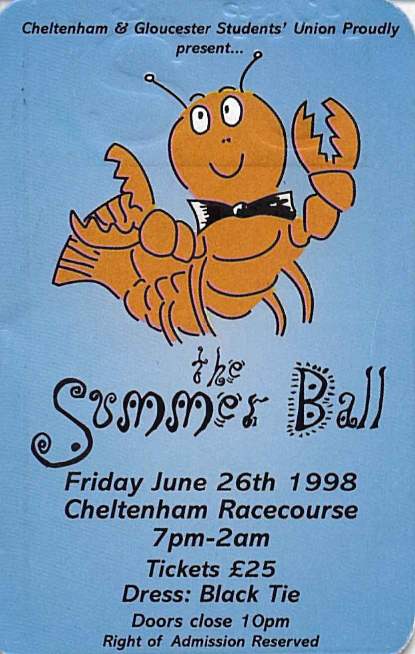 1998 Summer Ball Ticket